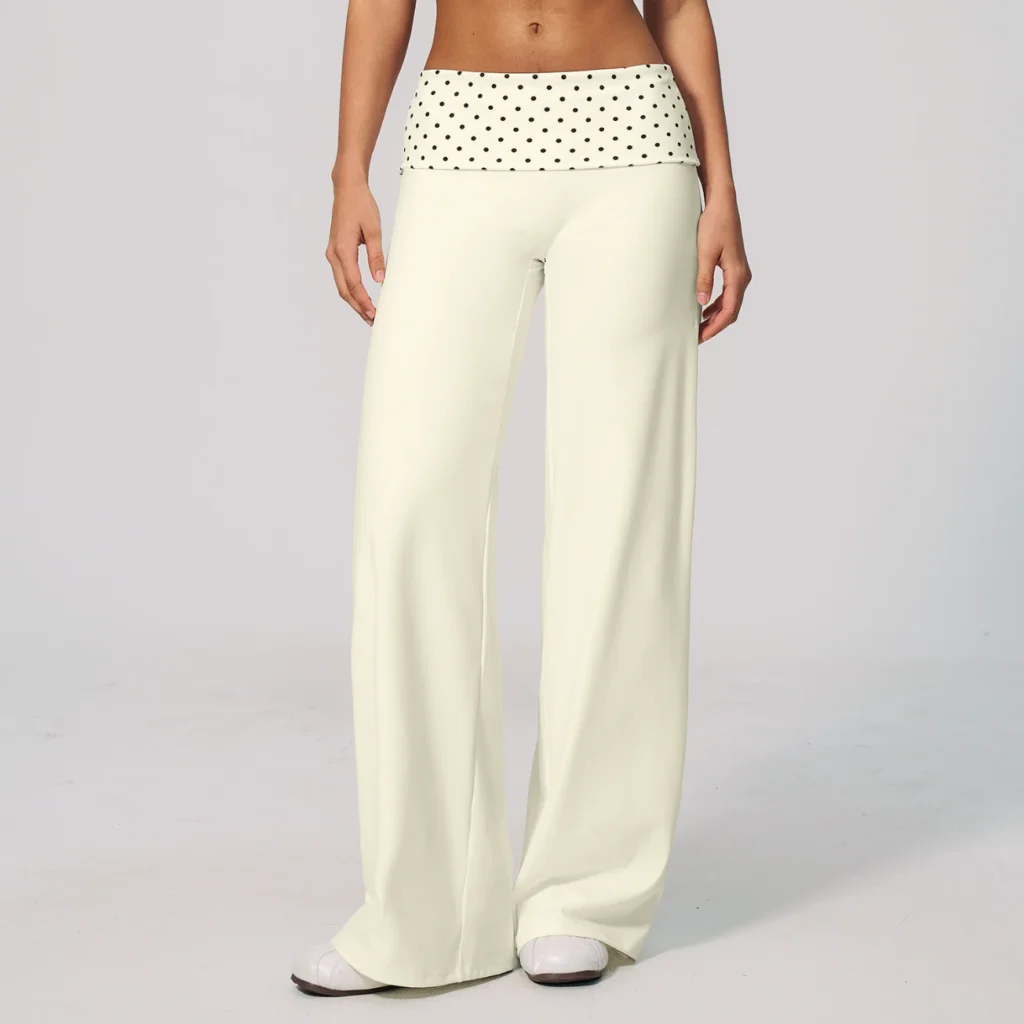 Foldover Yoga Pants Private Label Athletic Wear Suppliers