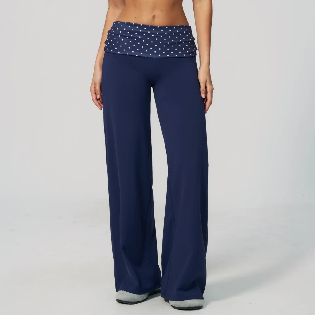 Foldover Yoga Pants Private Label Athletic Wear Suppliers