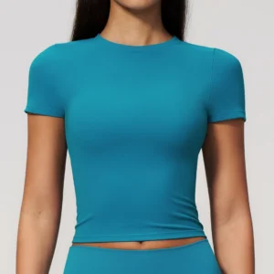 Short Sleeve Yoga Top Personalized Gym Wear Bulk Sports Apparel thesparkwear. com