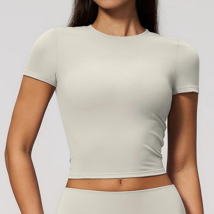 Short Sleeve Yoga Top Personalized Gym Wear Bulk Sports Apparel thesparkwear. com