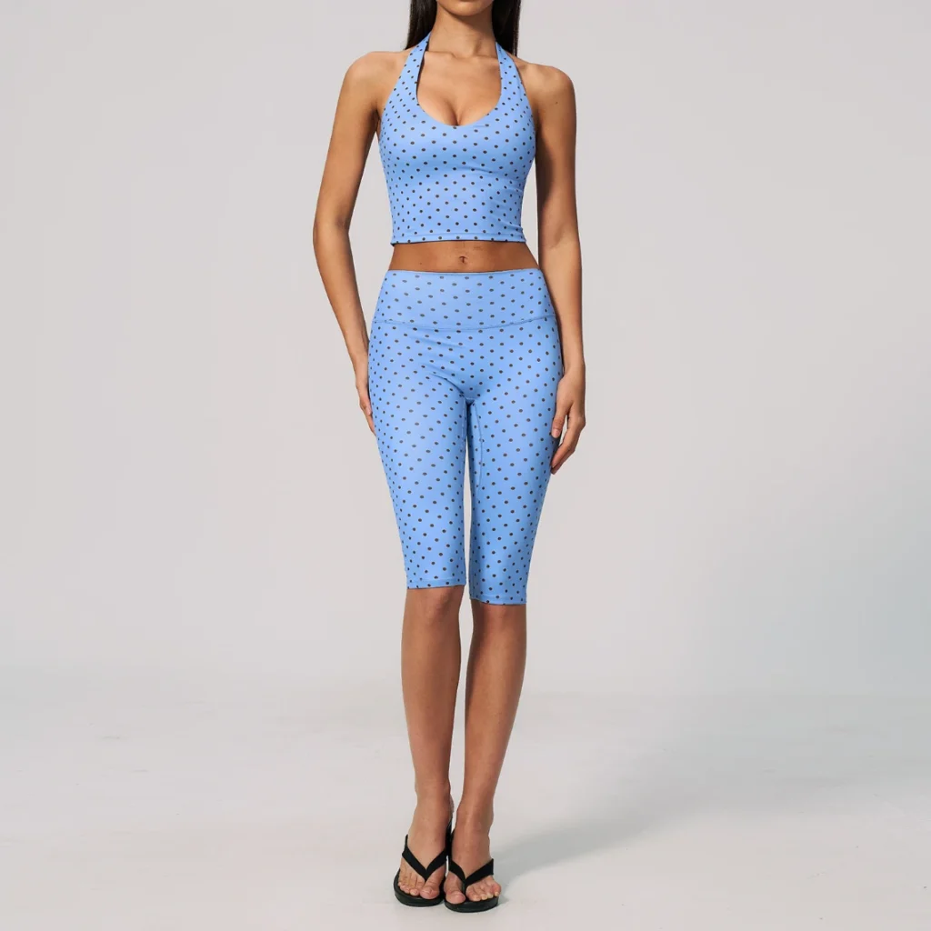 New Polka Dot Spark Sportswear Wholesale Activewear Sets Manufacturer