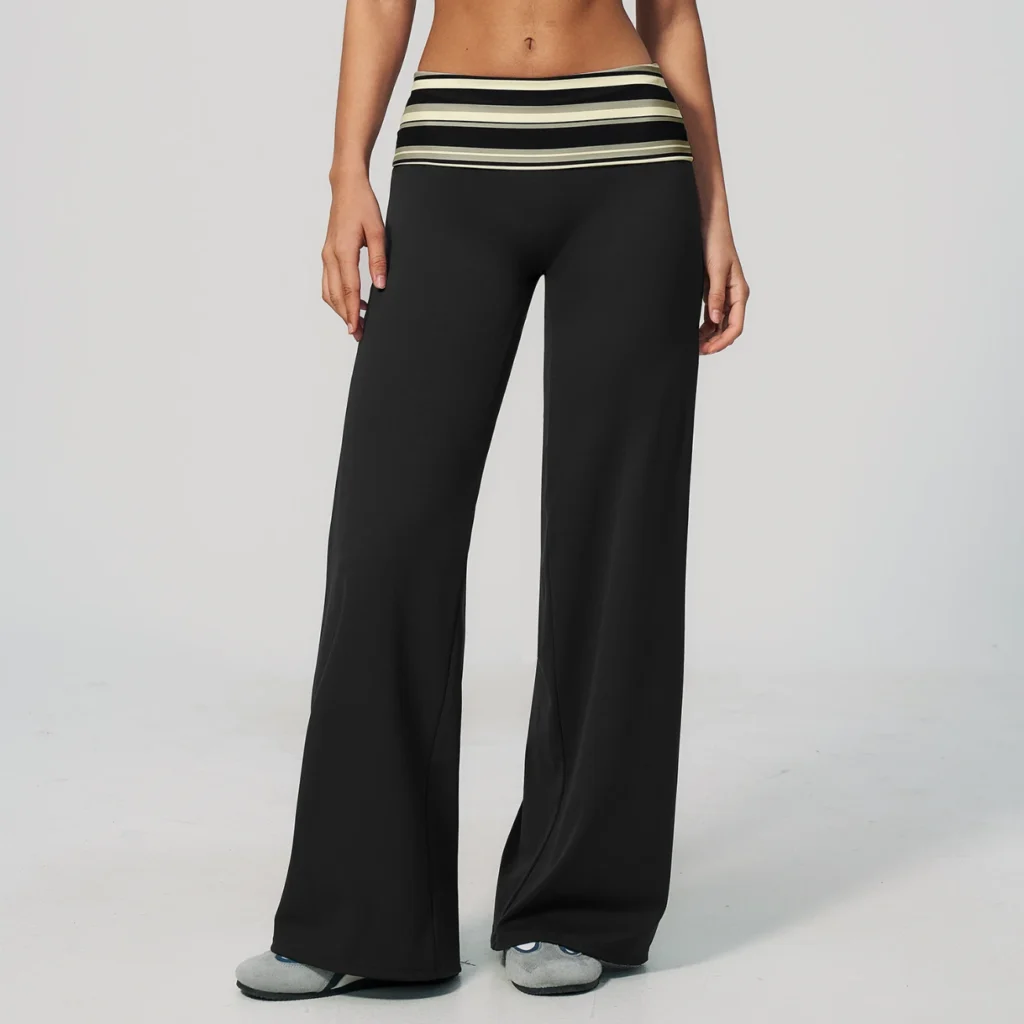 Foldover Yoga Pants Private Label Athletic Wear Suppliers
