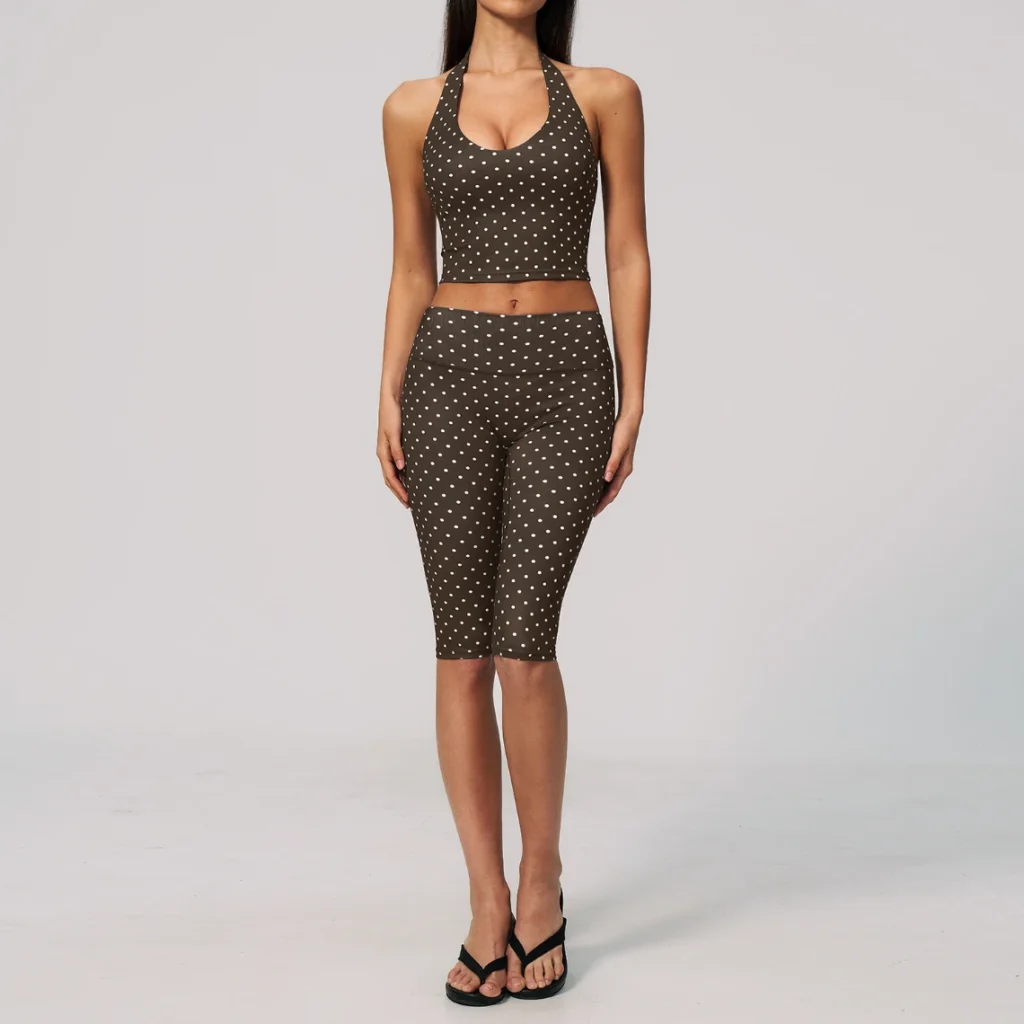 New Polka Dot Spark Sportswear Wholesale Activewear Sets Manufacturer