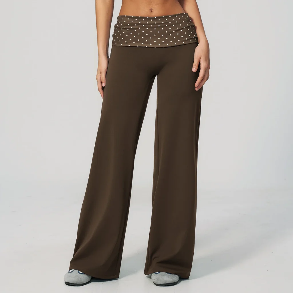 Foldover Yoga Pants Private Label Athletic Wear Suppliers