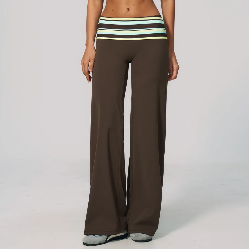 Foldover Yoga Pants Private Label Athletic Wear Suppliers