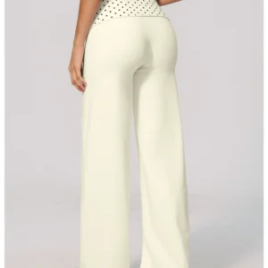 Foldover Yoga Pants Private Label Athletic Wear Suppliers