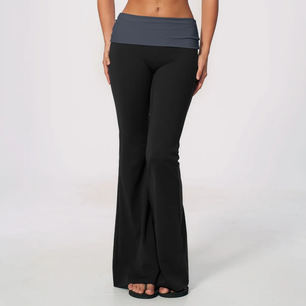 Foldover Flare Leggings VS Yoga Pants Private Label Fitness Wear Suppilers