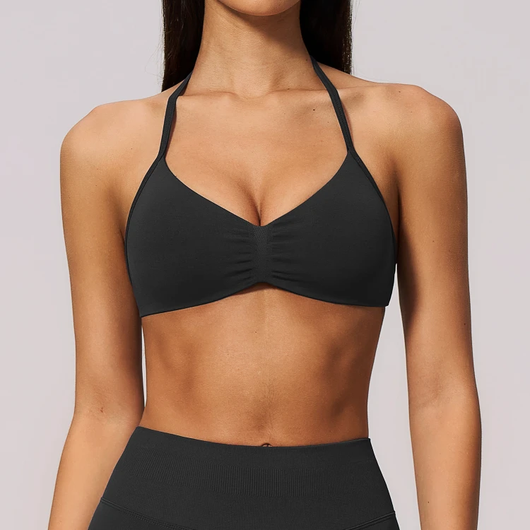 Seamless Wholesale Sports Bras Spaghetti Strap Sports Bra Manufacturer