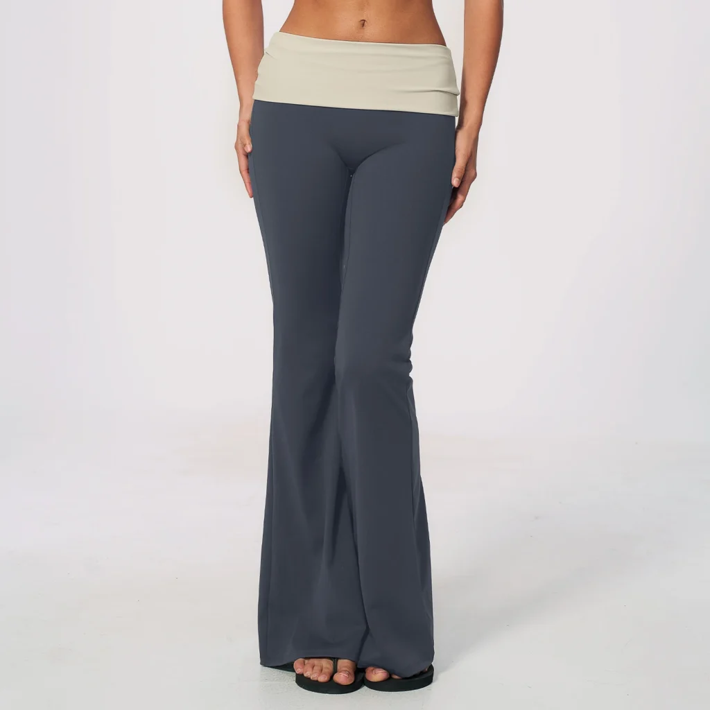 Foldover Flare Leggings VS Yoga Pants Private Label Fitness Wear Suppilers