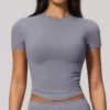 Seamless Activewear Workout Short Sleeve Tops Supplier Thesparkwear. com Seamless Activewear Workout Short Sleeve Tops Supplier Thesparkwear. com