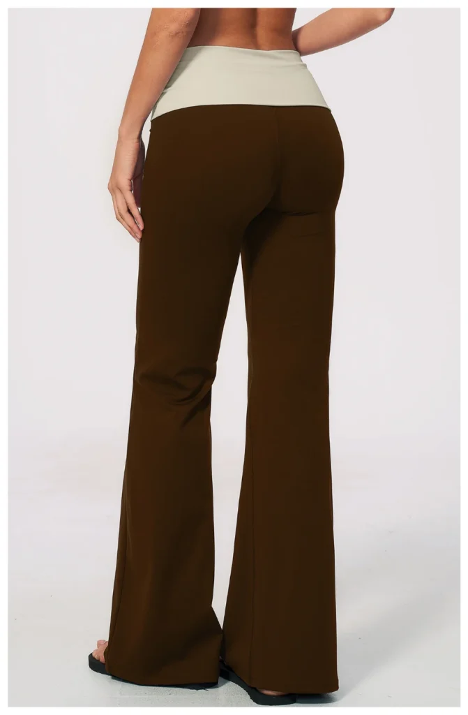 Foldover Flare Leggings VS Yoga Pants Private Label Fitness Wear Suppilers