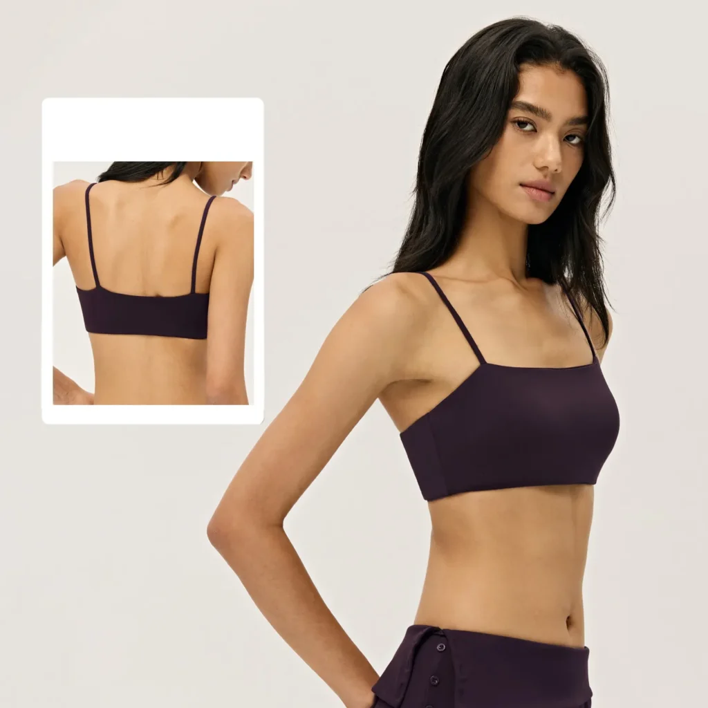 Sports Bra with Spaghetti Straps Bra Material Sports Bra Manufacturers