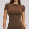 Short Sleeve Yoga Top Activewear Wholesale Distributors thesparkwear. com Short Sleeve Yoga Top Activewear Wholesale Distributors thesparkwear. com