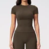 Short Sleeve Yoga Top Activewear Wholesale Distributors thesparkwear. com Short Sleeve Yoga Top Activewear Wholesale Distributors thesparkwear. com