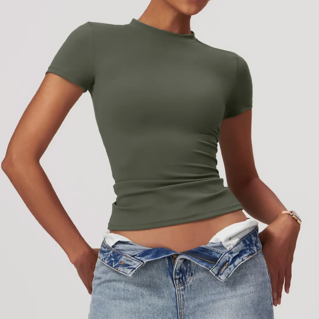 Short Sleeve Yoga Top Activewear Wholesale Distributors thesparkwear. com